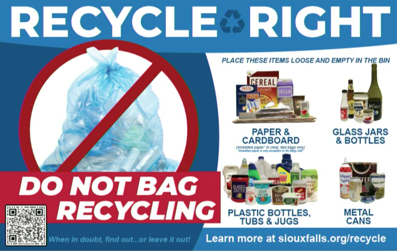 Clear and Blue Recycling Bags