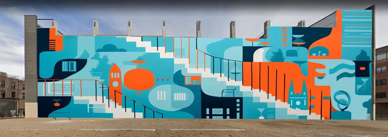 How a mural was selected for the downtown parking ramp