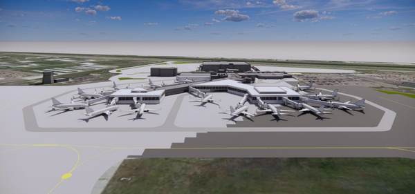 What's in the airport's $130 million expansion plan?